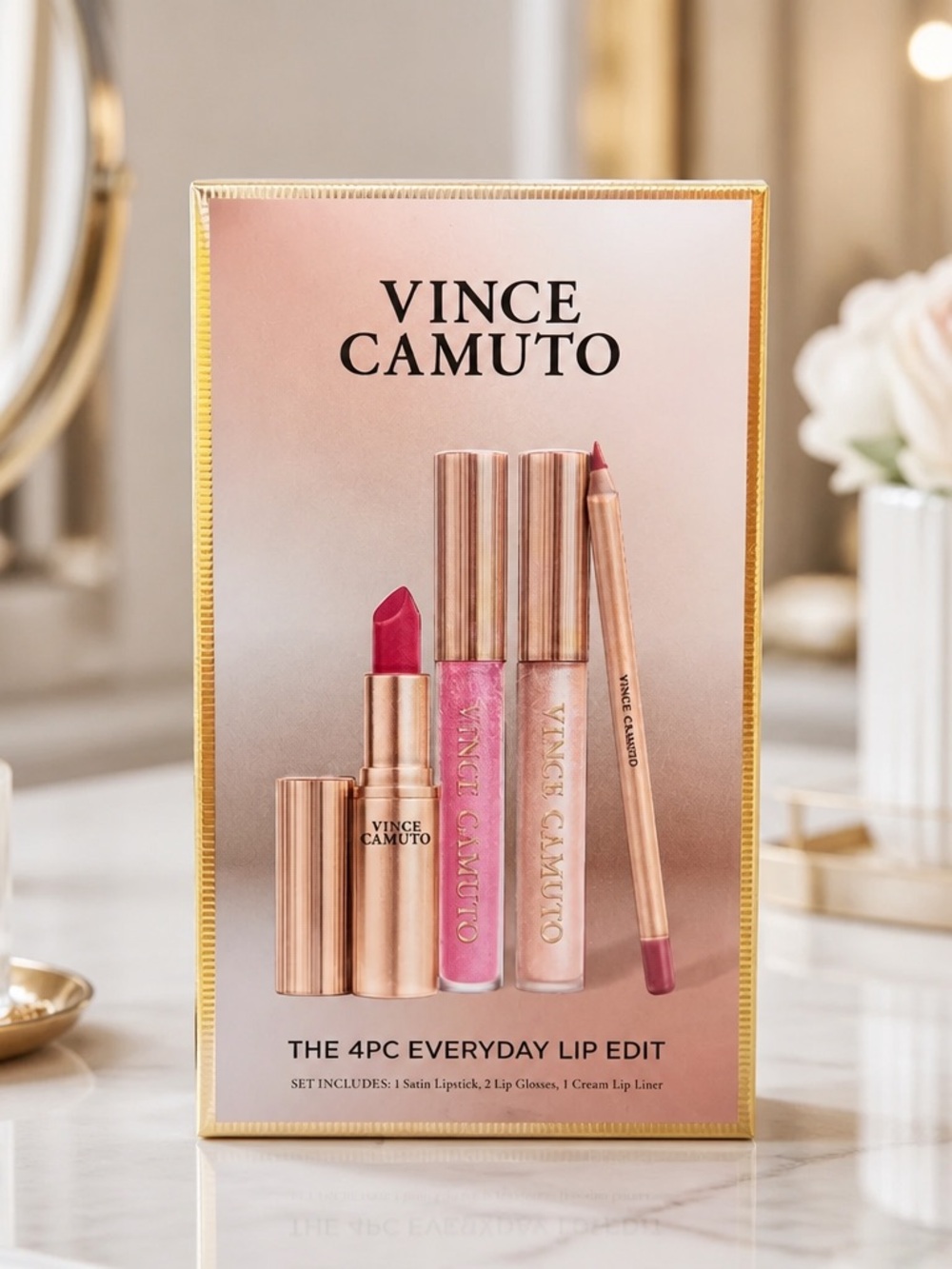 Vince Camuto Pink 4-Piece Beauty Gift Set NWT